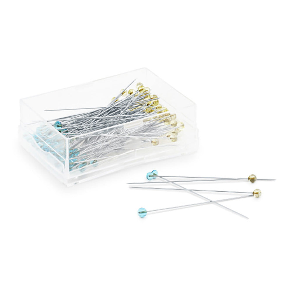Dritz Crystal Glass Head Pins - 1.875" Assorted Colors - 100 PC Folded Dritz Crystal Glass Head Pins - 1.875" Assorted Colors - 100 PC Folded