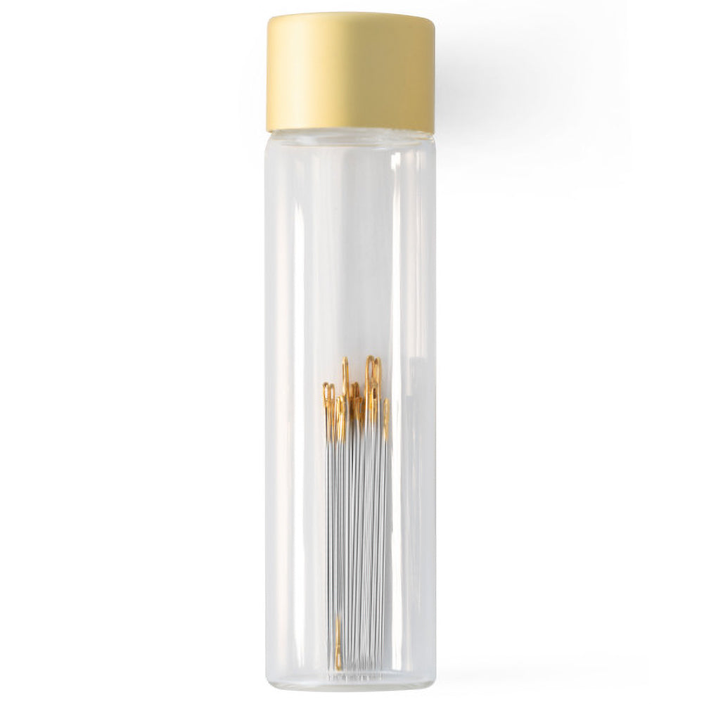 Dritz Gold-Eye Quilting Between Hand Needles with Storage Tube - Assorted Sizes - 20 PC Dritz Gold-Eye Quilting Between Hand Needles with Storage Tube - Assorted Sizes - 20 PC