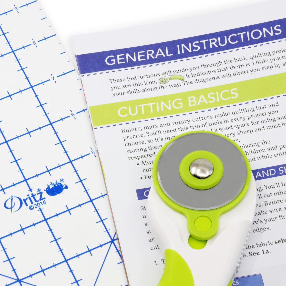 Dritz Easy Quilting Kit - Includes Project Book and Quilting Essentials for Beginners Dritz Easy Quilting Kit - Includes Project Book and Quilting Essentials for Beginners