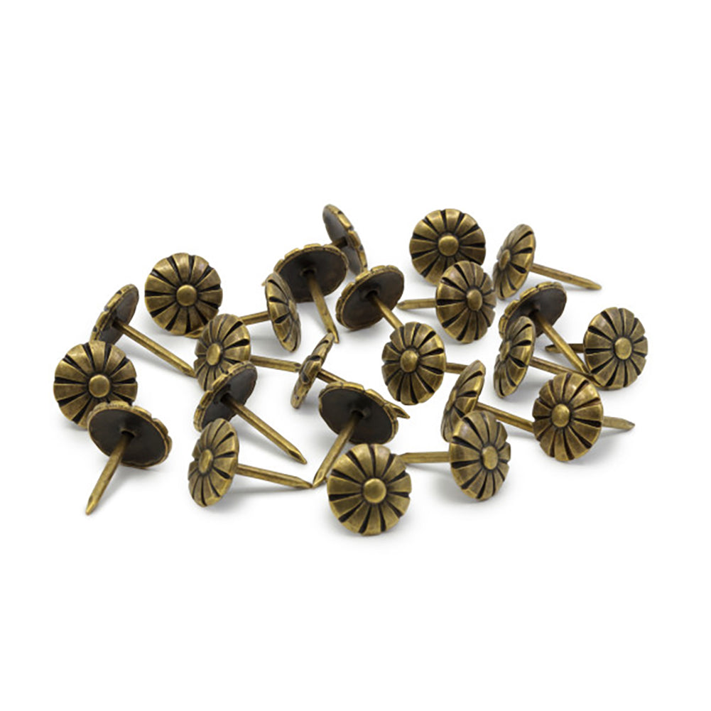 Dritz Home Decorative Nails, Daisy - 7/16" Antique Brass - 24 PC Full Dritz Home Decorative Nails, Daisy - 7/16" Antique Brass - 24 PC Full