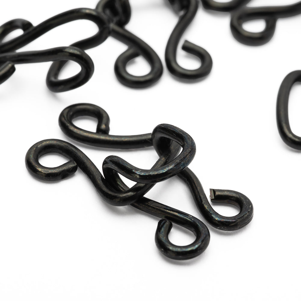 Prym Corset Hooks & Eyes - Black Brass Size 13 - 6 Sets Folded Prym Corset Hooks & Eyes - Black Brass Size 13 - 6 Sets Folded