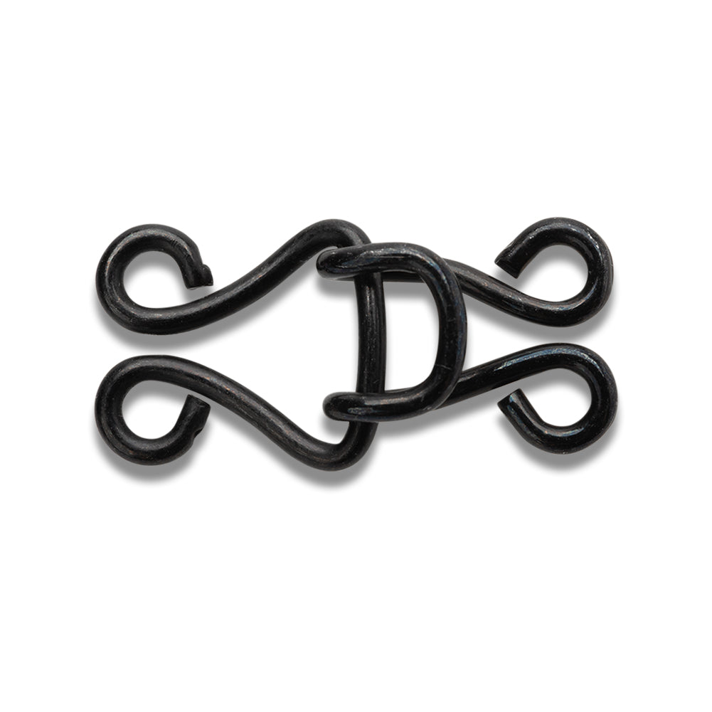 Prym Corset Hooks & Eyes - Black Brass Size 13 - 6 Sets Detail Prym Corset Hooks & Eyes - Black Brass Size 13 - 6 Sets Detail