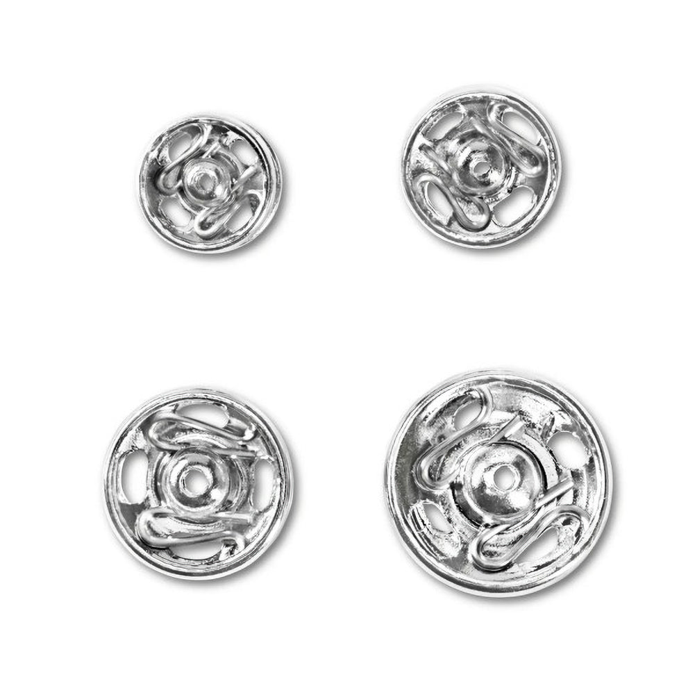 Prym Sew-On Snap Fasteners - Silver Assorted 6-11mm - 20 ct Folded Prym Sew-On Snap Fasteners - Silver Assorted 6-11mm - 20 ct Folded