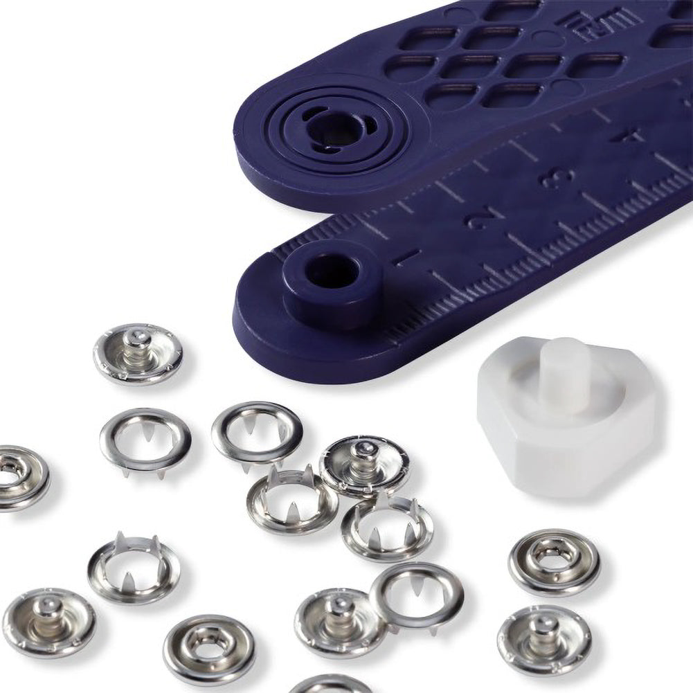 Prym Jersey Press Fasteners and Tools - Silver 8mm - 10pc Folded Prym Jersey Press Fasteners and Tools - Silver 8mm - 10pc Folded