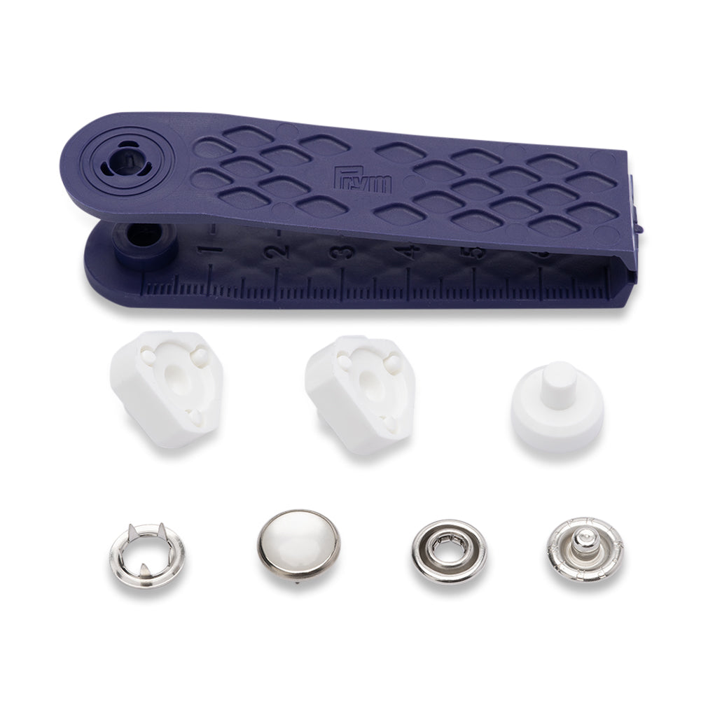 Prym Jersey Press Fasteners and Tools - Pearl Capped 12mm - 6pc Folded Prym Jersey Press Fasteners and Tools - Pearl Capped 12mm - 6pc Folded