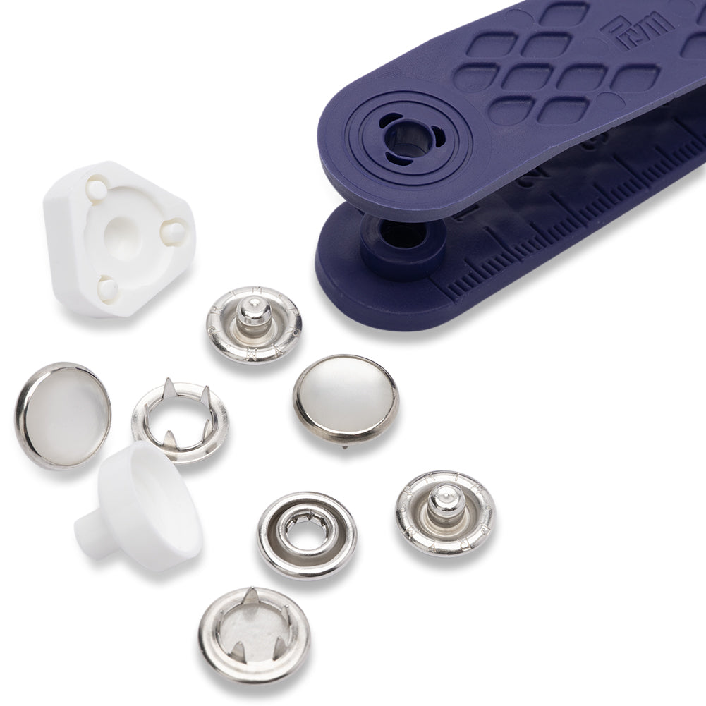 Prym Jersey Press Fasteners and Tools - Pearl Capped 12mm - 6pc Detail Prym Jersey Press Fasteners and Tools - Pearl Capped 12mm - 6pc Detail