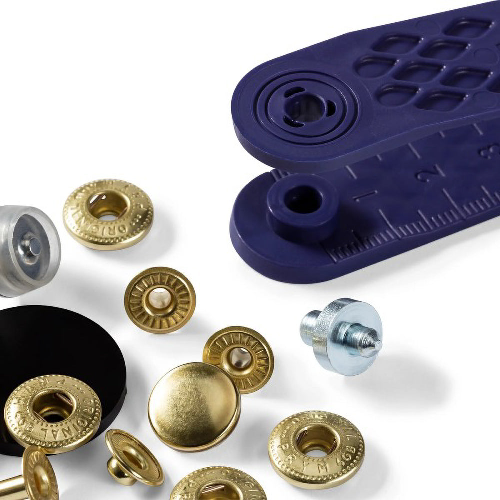 Prym Anorak Press Fasteners with Tools - Gold 12mm - 10pc Folded Prym Anorak Press Fasteners with Tools - Gold 12mm - 10pc Folded