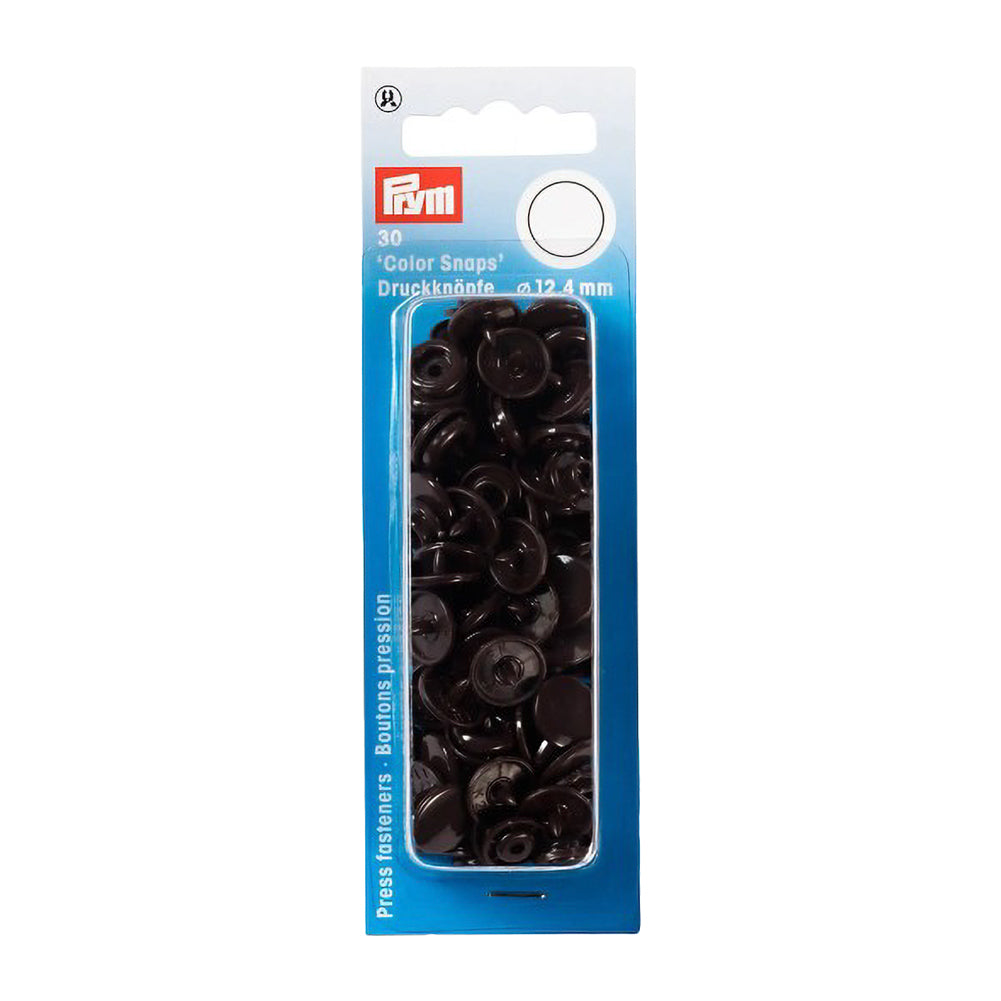 Prym Color Snaps - Dark Brown 12.4mm - 30pc Prym Color Snaps - Dark Brown 12.4mm - 30pc