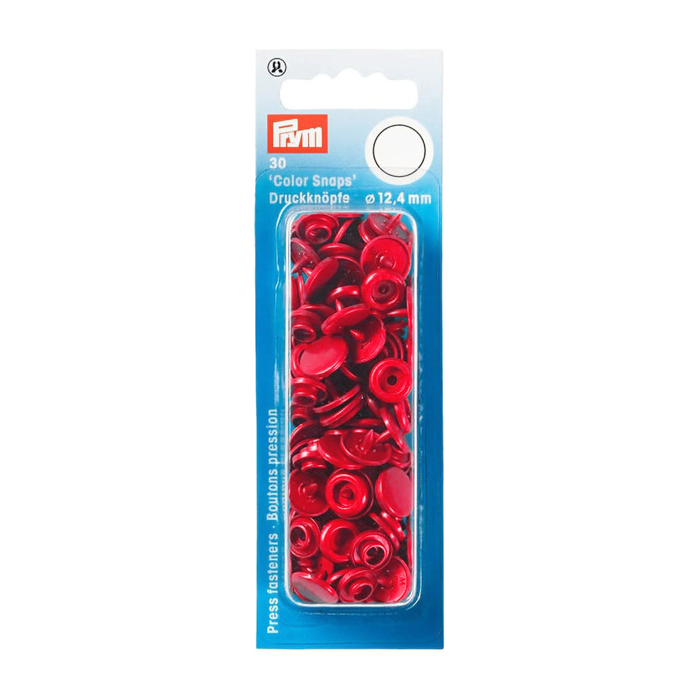 Prym Color Snaps - Red 12.4mm - 30pc Prym Color Snaps - Red 12.4mm - 30pc