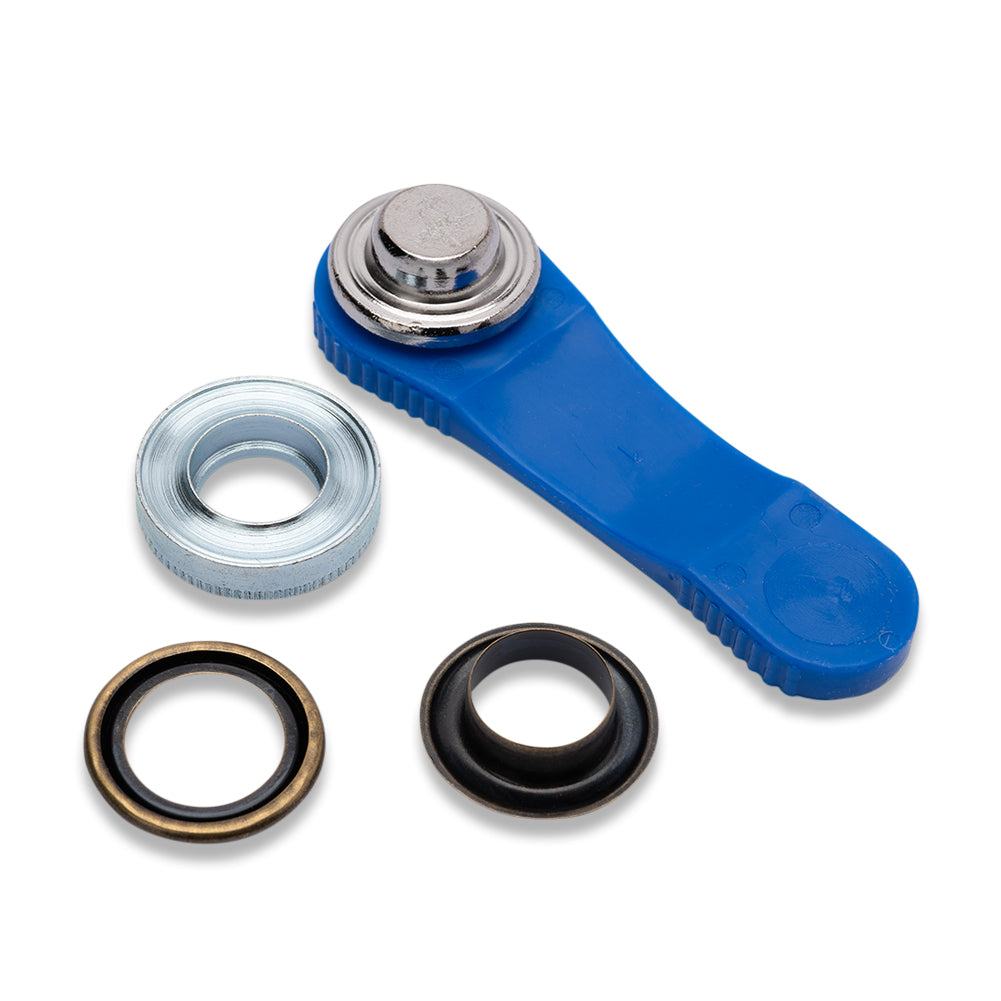 Prym Eyelets with Washers and Tools - Antique Brass 14mm - 10pc Folded Prym Eyelets with Washers and Tools - Antique Brass 14mm - 10pc Folded