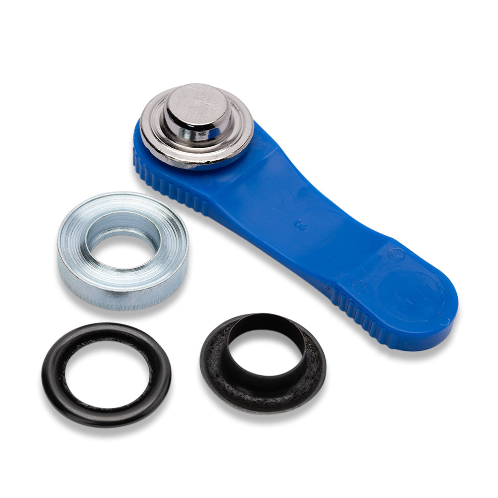 Prym Eyelets with Washers and Tools - Oxidized Black 14mm - 10pc Folded Prym Eyelets with Washers and Tools - Oxidized Black 14mm - 10pc Folded
