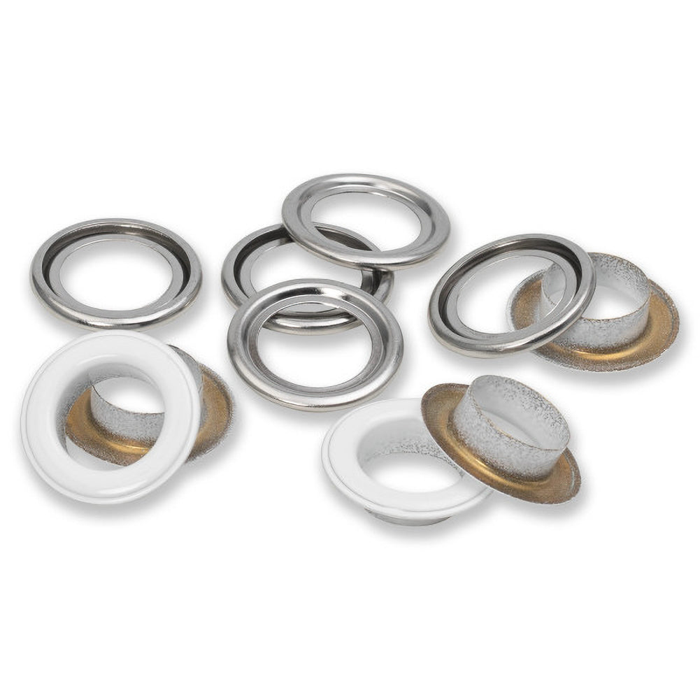 Prym Eyelets with Washers - White 14mm - 15pc Prym Eyelets with Washers - White 14mm - 15pc
