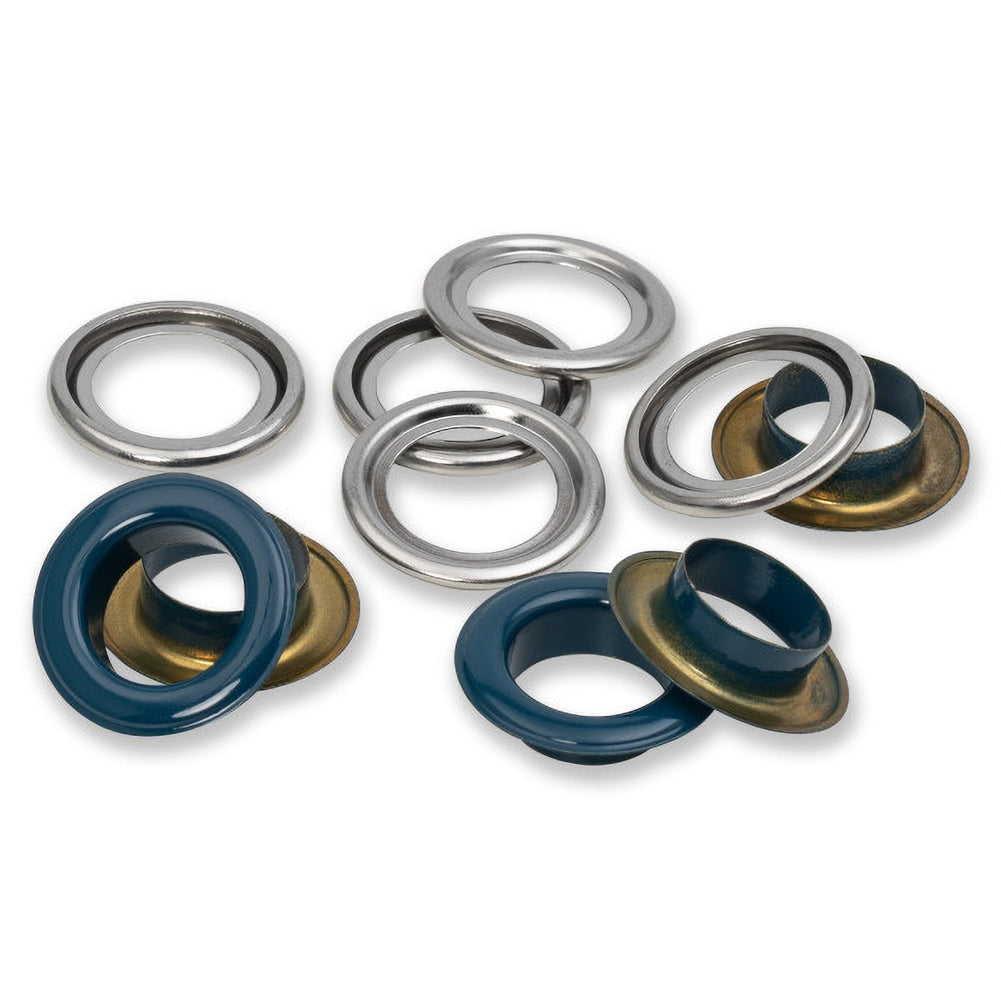 Prym Eyelets with Washers - Navy Blue 14mm - 15pc Prym Eyelets with Washers - Navy Blue 14mm - 15pc