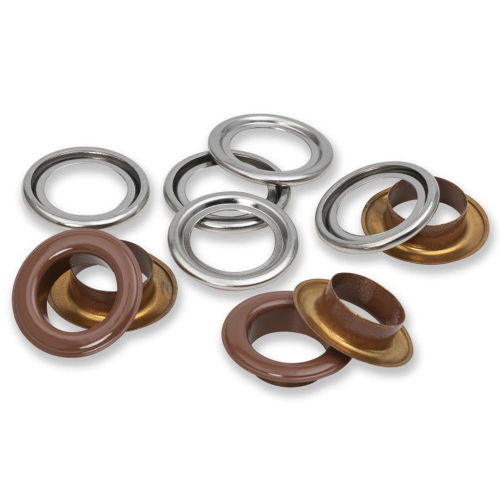 Prym Eyelets with Washers - Dark Brown 14mm - 15pc Prym Eyelets with Washers - Dark Brown 14mm - 15pc