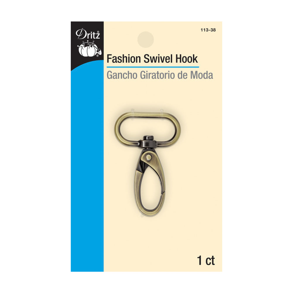 Dritz Fashion Swivel Hook for 1" Straps - Antique Brass Dritz Fashion Swivel Hook for 1" Straps - Antique Brass