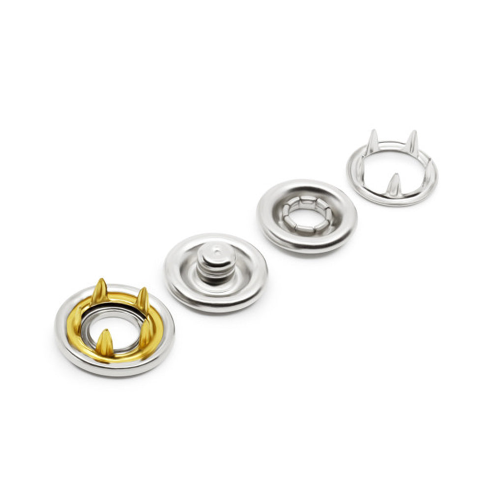 Dritz Decorative Snap Fasteners - 12mm Nickel - 12 sets Dritz Decorative Snap Fasteners - 12mm Nickel - 12 sets