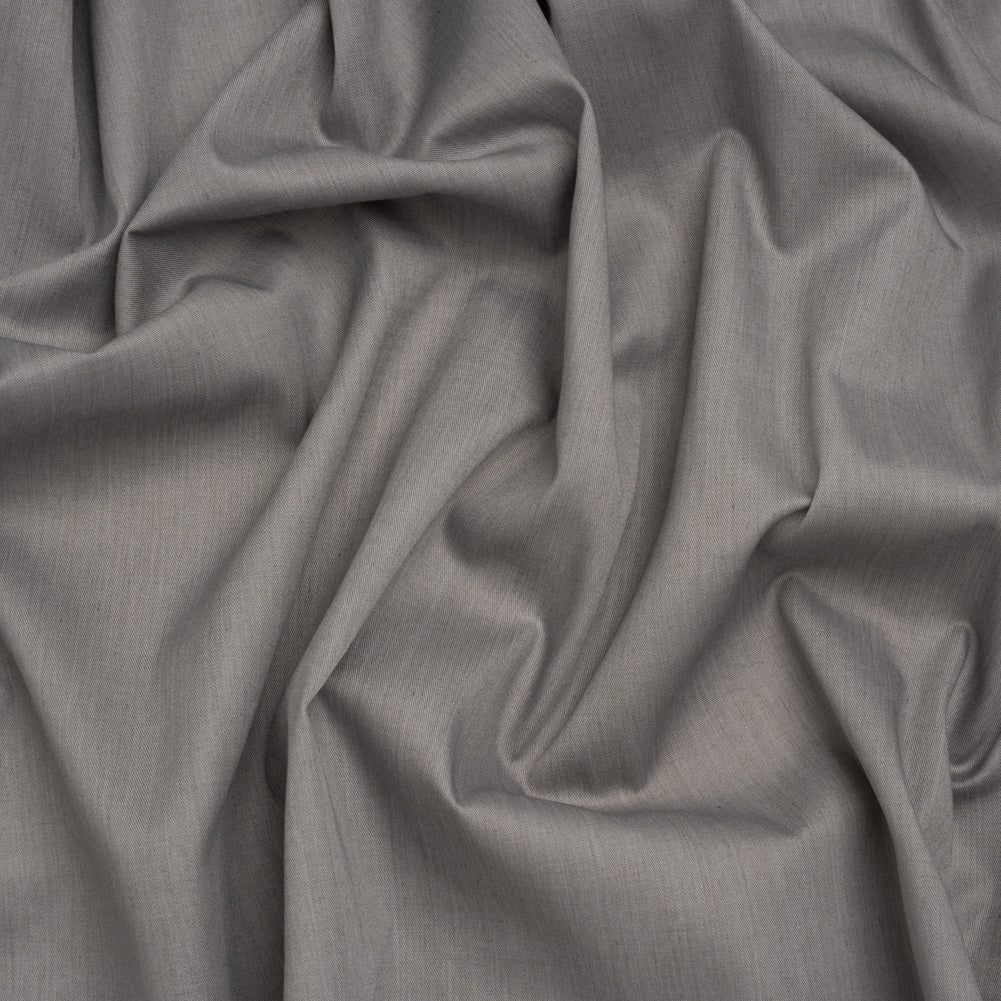Polyester and Cotton Shirting - Heathered Gray - Deadstock Polyester and Cotton Shirting - Heathered Gray - Deadstock
