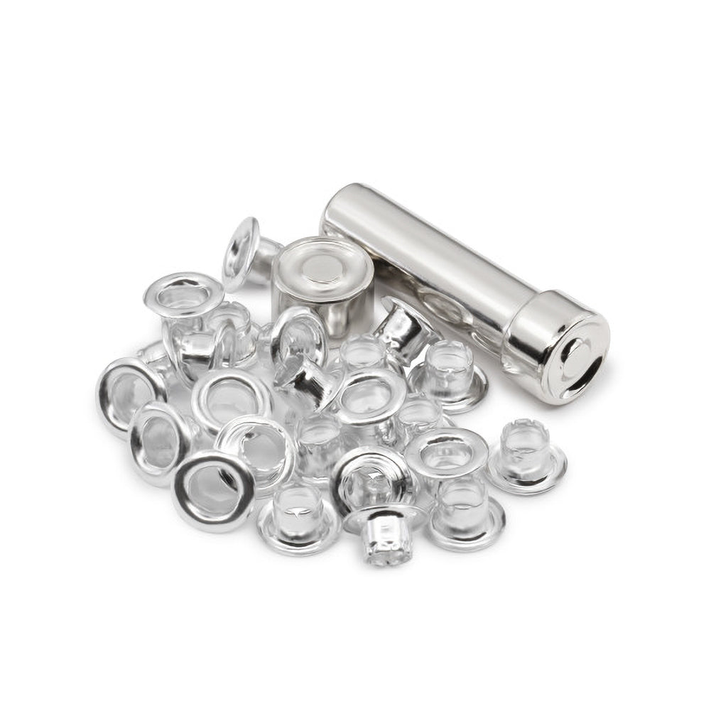 Dritz Eyelet Kit - Nickel 5/32" Eyelets - 25 Sets + Eyelet Tools Folded Dritz Eyelet Kit - Nickel 5/32" Eyelets - 25 Sets + Eyelet Tools Folded