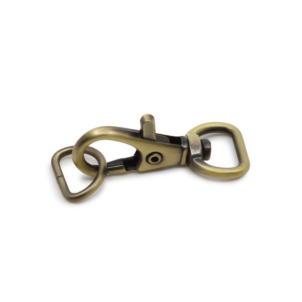 Dritz Small Swivel Hook & D-Ring - 1/2" Antique Brass - 1 set Dritz Small Swivel Hook & D-Ring - 1/2" Antique Brass - 1 set
