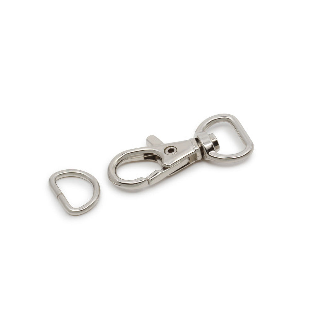 Dritz Small Swivel Hook & D-Ring - 1/2" Nickel - 1 set Dritz Small Swivel Hook & D-Ring - 1/2" Nickel - 1 set
