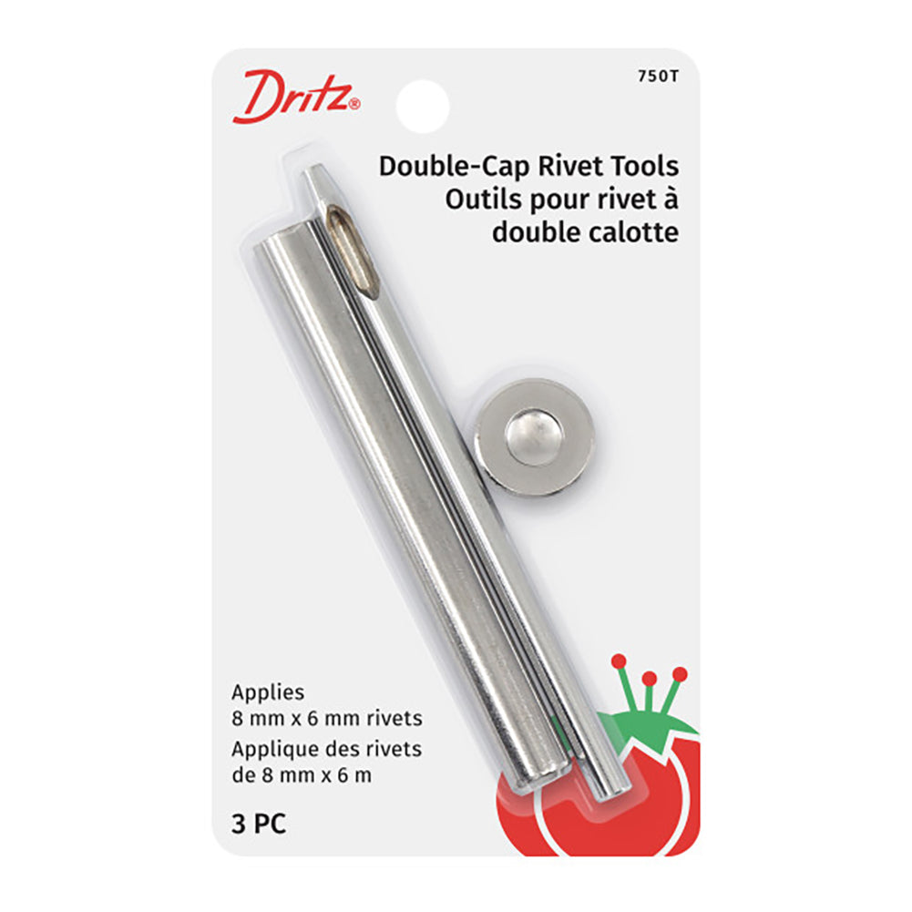 Dritz Double-Cap Rivet Tools - Nickel - 3pc Dritz Double-Cap Rivet Tools - Nickel - 3pc