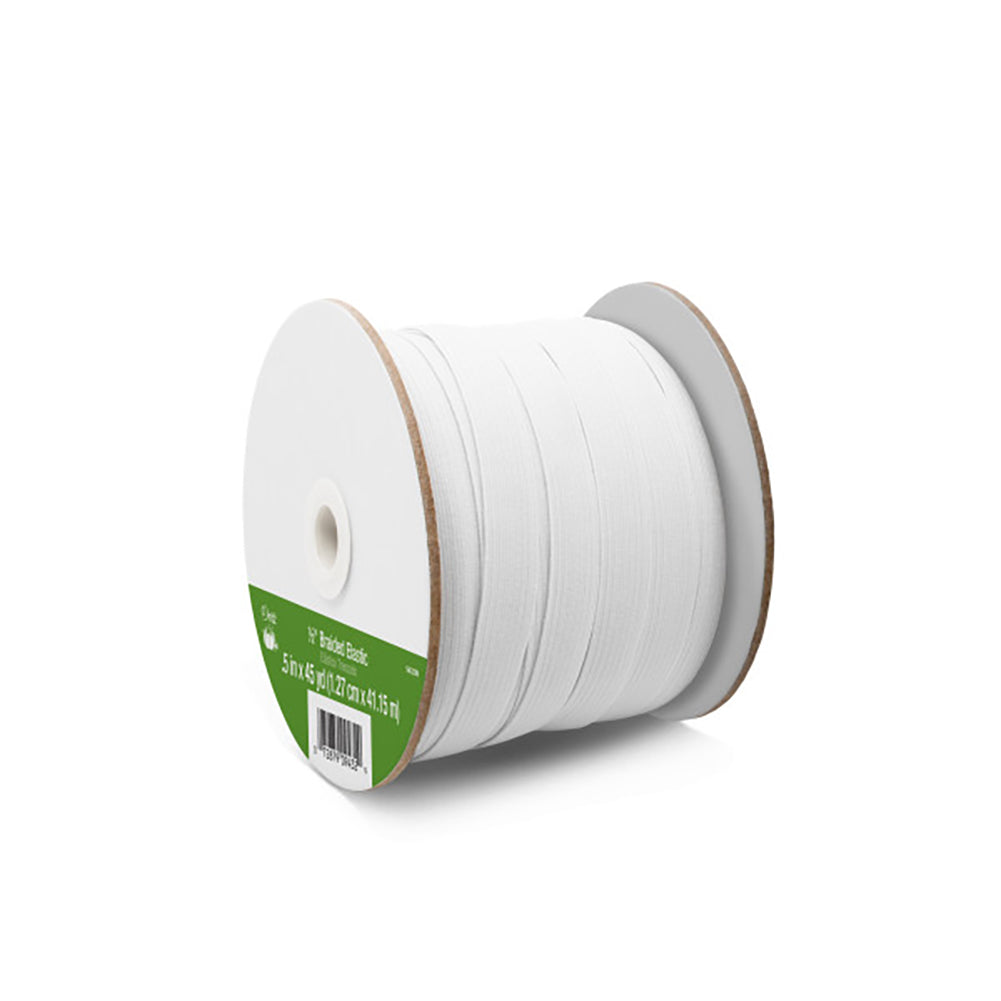 Dritz Braided Elastic - White - 0.5" x 45yds Dritz Braided Elastic - White - 0.5" x 45yds