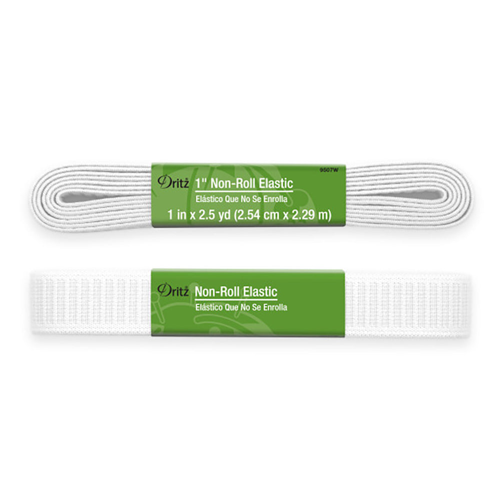 Dritz Non-Roll Elastic - White - 1" x 2.5yds Dritz Non-Roll Elastic - White - 1" x 2.5yds