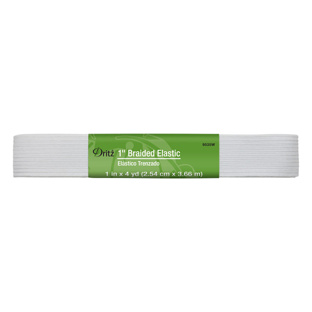 Dritz Braided Elastic - White - 1" x 4yds Dritz Braided Elastic - White - 1" x 4yds
