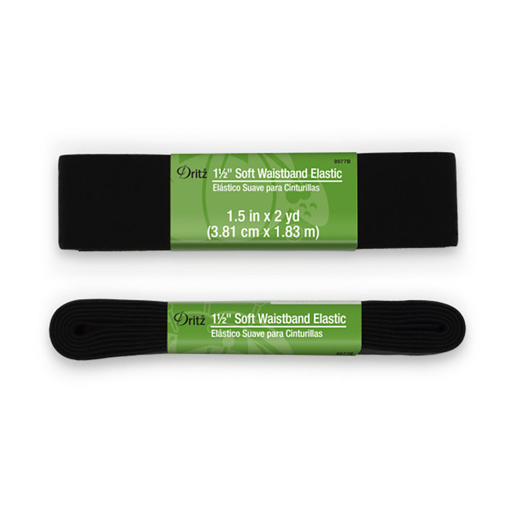Dritz Soft Waistband Elastic - Black - 1.5" x 2yds Dritz Soft Waistband Elastic - Black - 1.5" x 2yds