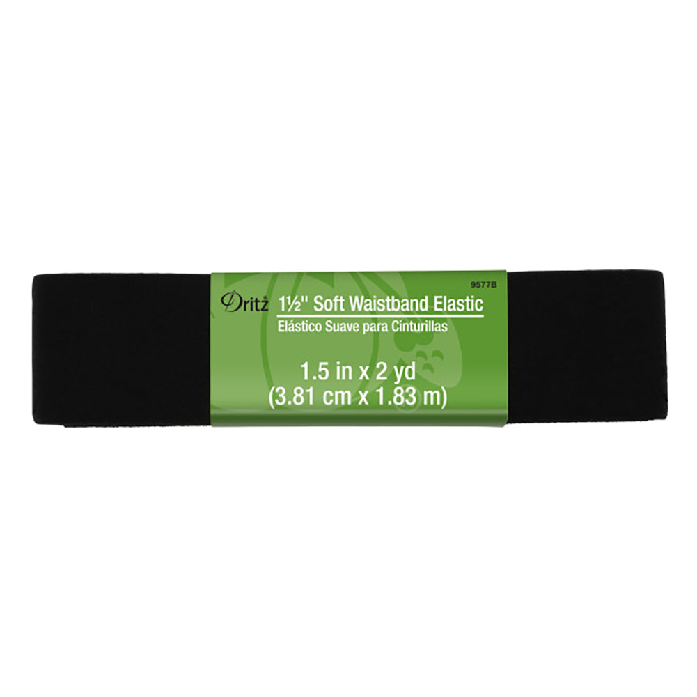 Dritz Soft Waistband Elastic - Black - 1.5" x 2yds Dritz Soft Waistband Elastic - Black - 1.5" x 2yds