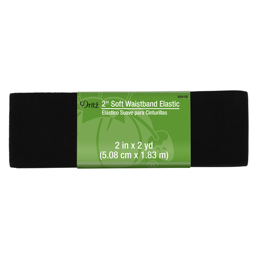 Dritz Soft Waistband Elastic - Black - 2" x 2 YD Dritz Soft Waistband Elastic - Black - 2" x 2 YD