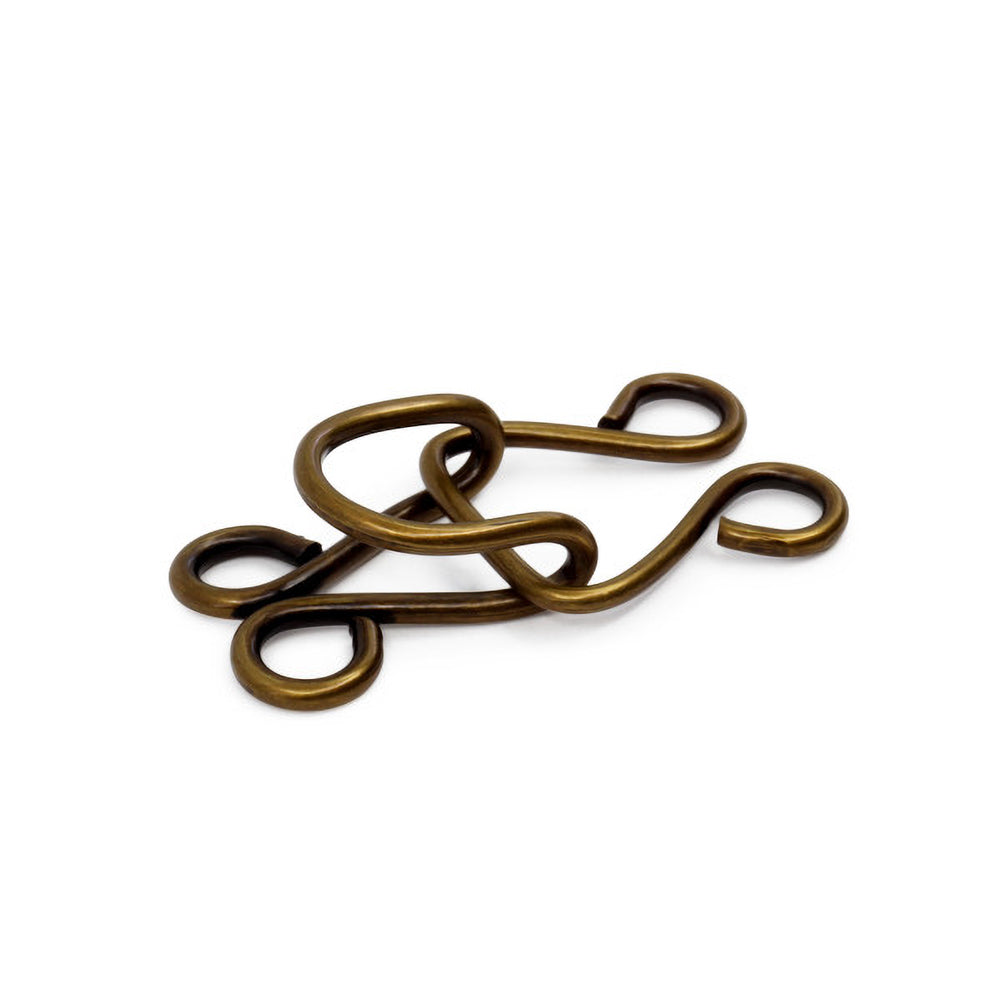 Dritz Extra-Large Hooks & Eyes - Antique Brass - 3 Sets Dritz Extra-Large Hooks & Eyes - Antique Brass - 3 Sets