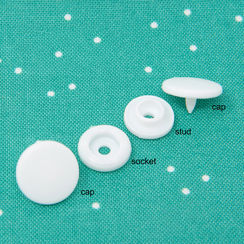 Dritz Plastic Round Snaps - White - 0.5", 12 SETS Dritz Plastic Round Snaps - White - 0.5", 12 SETS