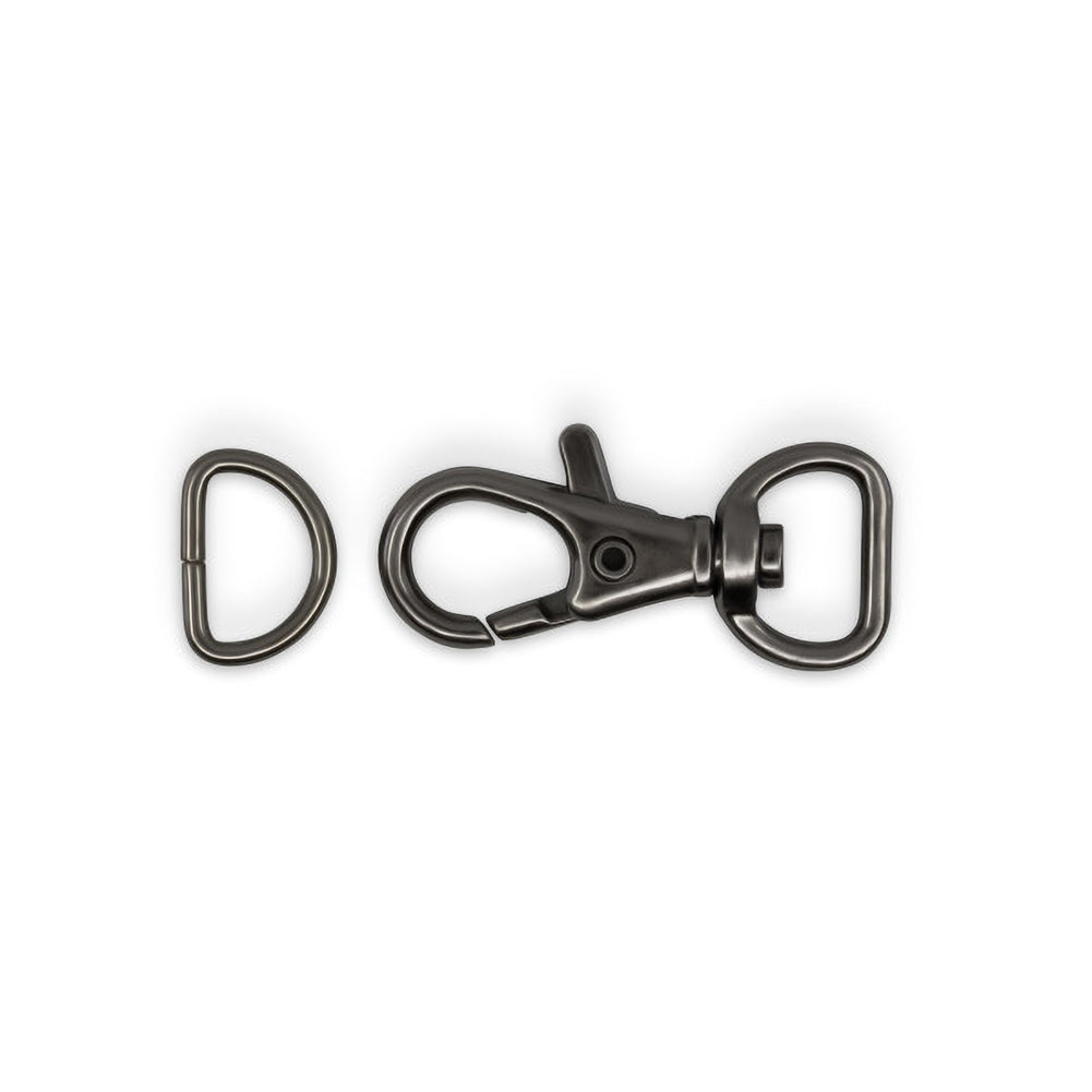 Dritz Swivel Hooks & D-Rings - 0.5" Gunmetal - 12 Sets Dritz Swivel Hooks & D-Rings - 0.5" Gunmetal - 12 Sets