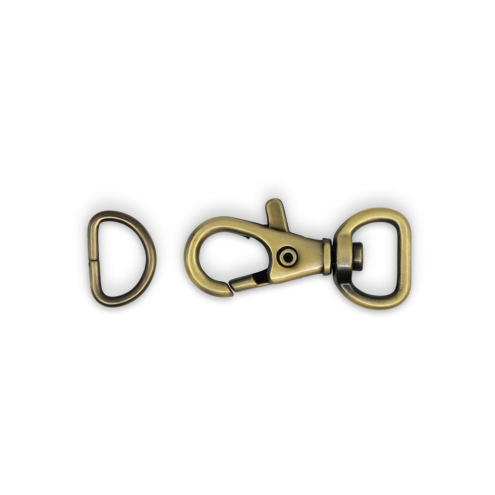 Dritz Swivel Hooks & D-Rings - 0.5" Antique Brass - 12 Sets Dritz Swivel Hooks & D-Rings - 0.5" Antique Brass - 12 Sets