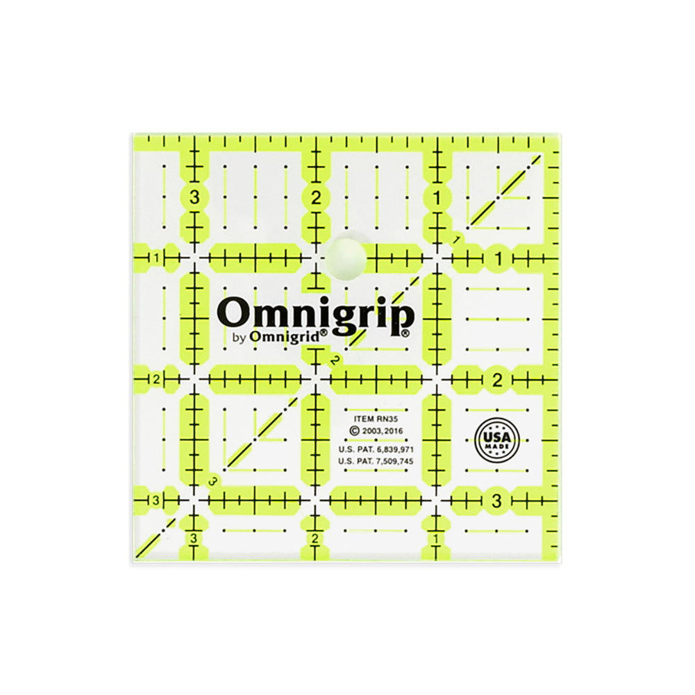 Omnigrip Square Ruler Template - 3.5" x 3.5" Omnigrip Square Ruler Template - 3.5" x 3.5"