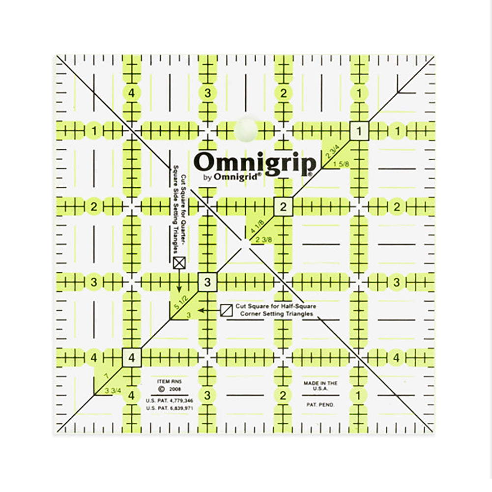 Omnigrip Square Ruler Template - 5" x 5" Omnigrip Square Ruler Template - 5" x 5"