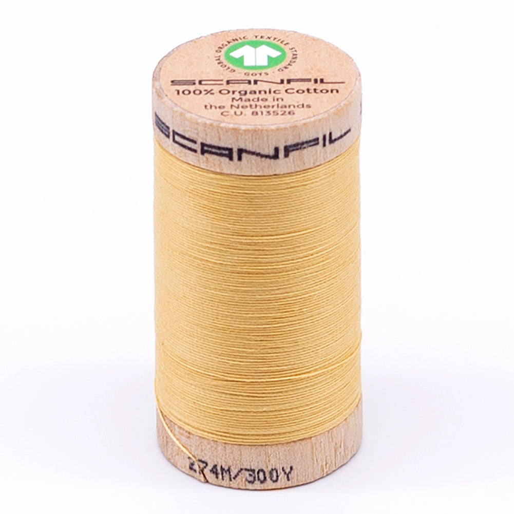 SCANFIL® 30wt Organic Pima Cotton Thread 300 yds - 4802 Cornsilk SCANFIL® 30wt Organic Pima Cotton Thread 300 yds - 4802 Cornsilk