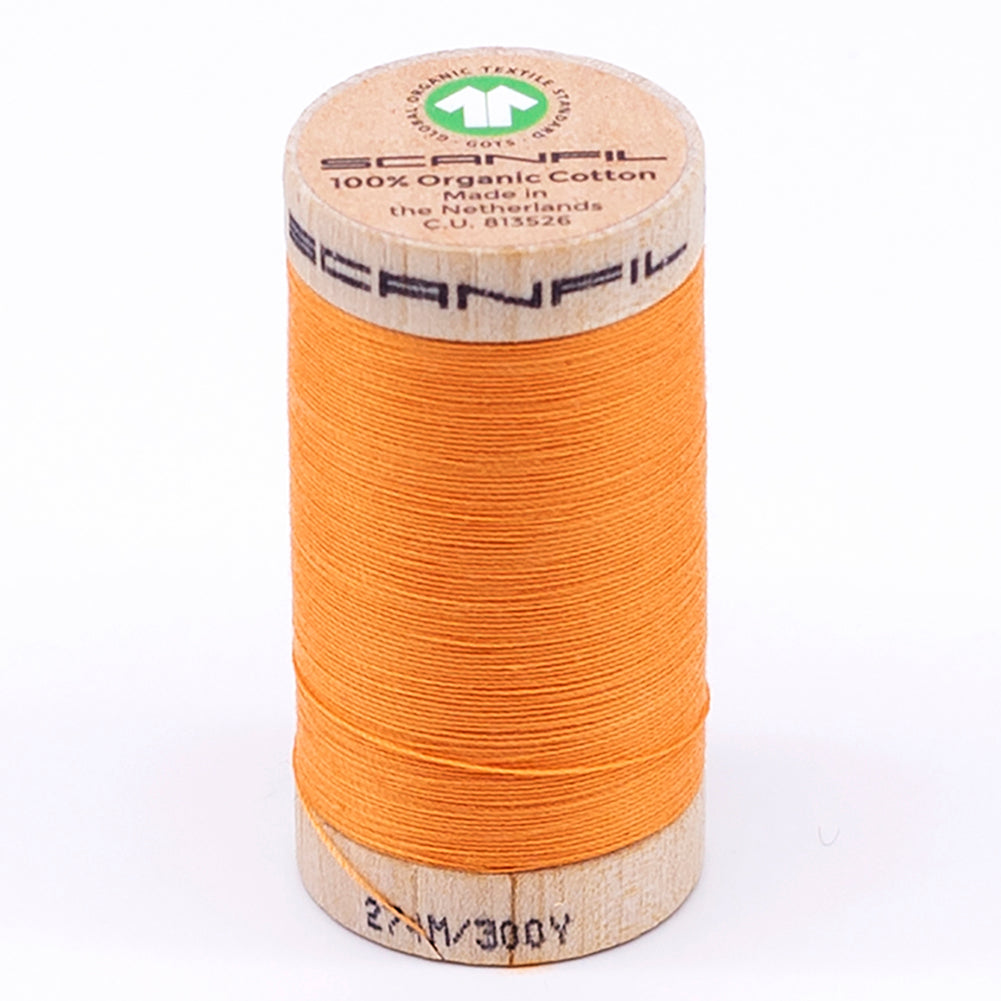 SCANFIL® 30wt Organic Pima Cotton Thread 300 yds - 4804 Blazing Orange SCANFIL® 30wt Organic Pima Cotton Thread 300 yds - 4804 Blazing Orange