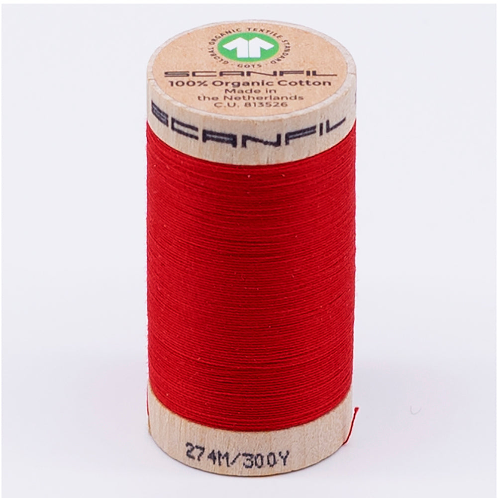 SCANFIL® 30wt Organic Pima Cotton Thread 300 yds - 4805 High Risk Red SCANFIL® 30wt Organic Pima Cotton Thread 300 yds - 4805 High Risk Red
