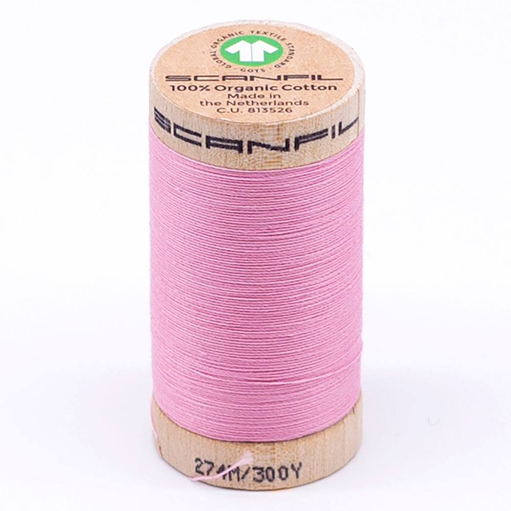 SCANFIL® 30wt Organic Pima Cotton Thread 300 yds - 4809 Candy Pink SCANFIL® 30wt Organic Pima Cotton Thread 300 yds - 4809 Candy Pink