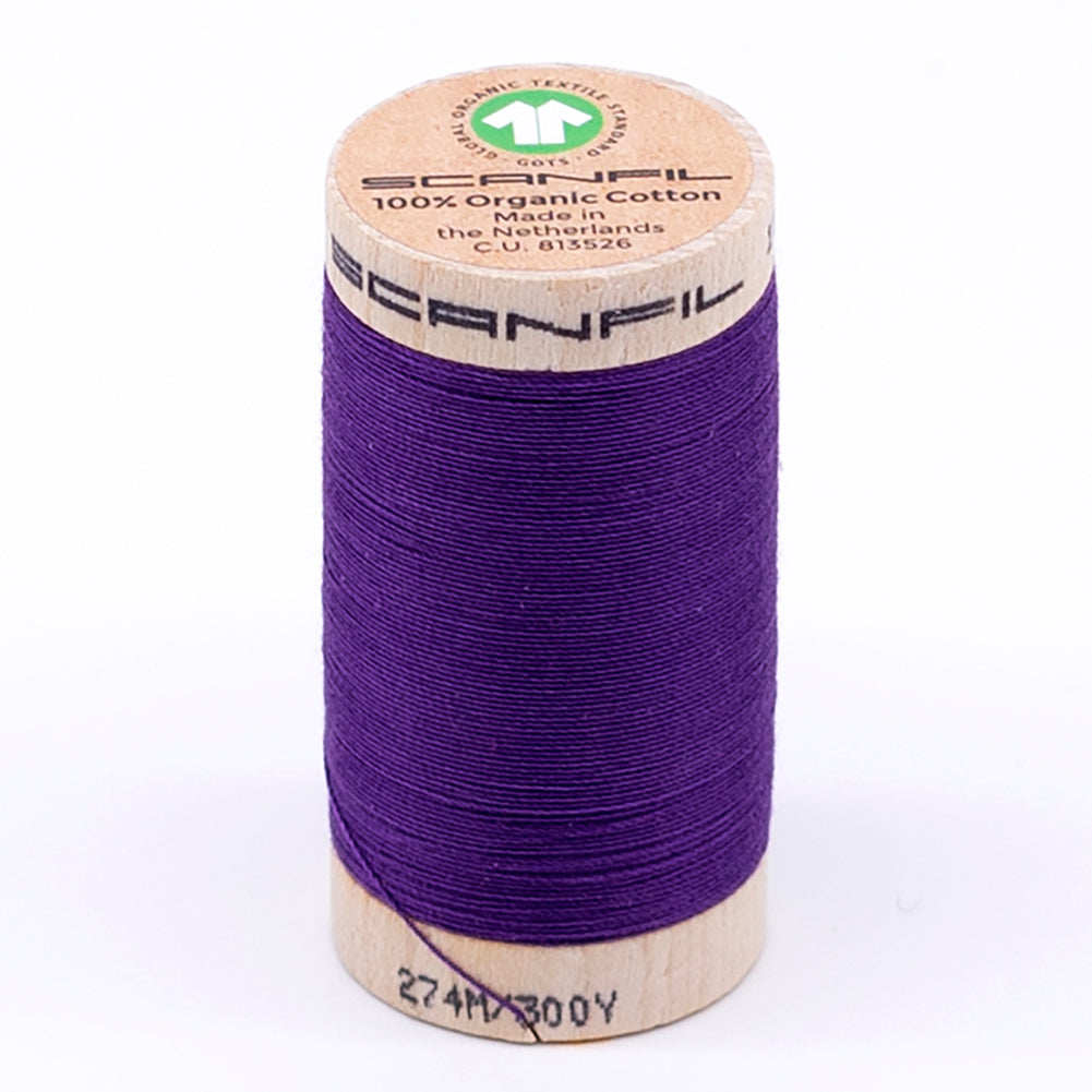 SCANFIL® 30wt Organic Pima Cotton Thread 300 yds - 4813 Royal Purple SCANFIL® 30wt Organic Pima Cotton Thread 300 yds - 4813 Royal Purple