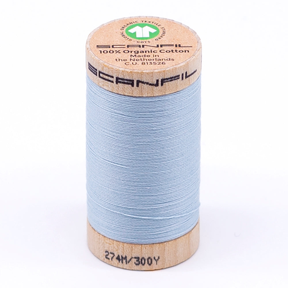 SCANFIL® 30wt Organic Pima Cotton Thread 300 yds - 4814 Winter Sky SCANFIL® 30wt Organic Pima Cotton Thread 300 yds - 4814 Winter Sky