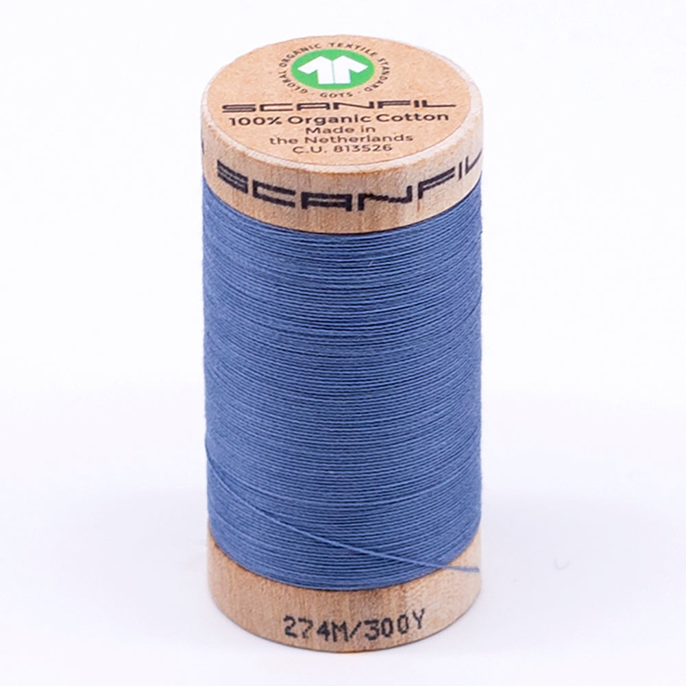 SCANFIL® 30wt Organic Pima Cotton Thread 300 yds - 4816 Blue Shadow SCANFIL® 30wt Organic Pima Cotton Thread 300 yds - 4816 Blue Shadow