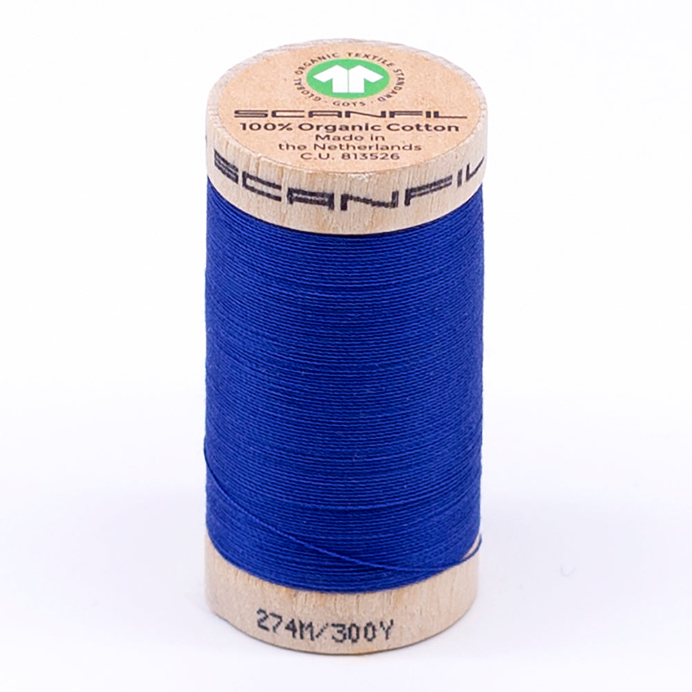 SCANFIL® 30wt Organic Pima Cotton Thread 300 yds - 4817 Nautical Blue SCANFIL® 30wt Organic Pima Cotton Thread 300 yds - 4817 Nautical Blue