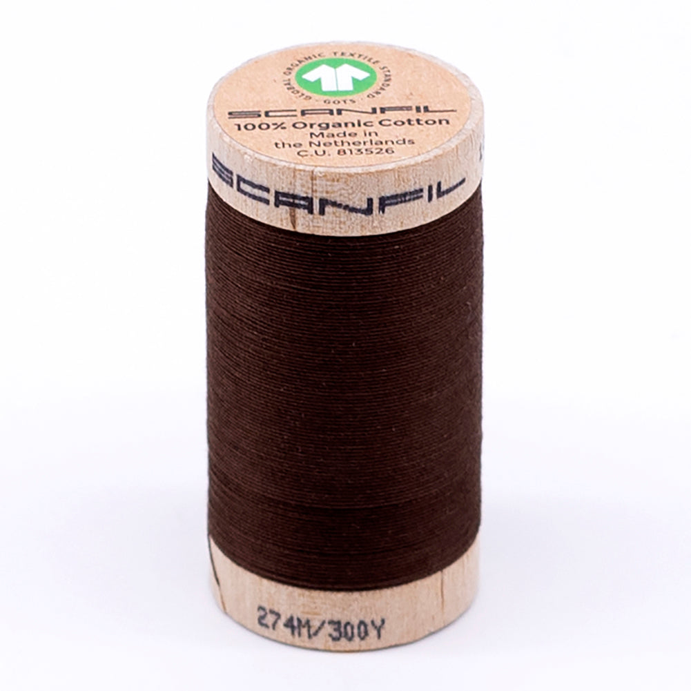 SCANFIL® 30wt Organic Pima Cotton Thread 300 yds - 4829 Cocoa Brown SCANFIL® 30wt Organic Pima Cotton Thread 300 yds - 4829 Cocoa Brown