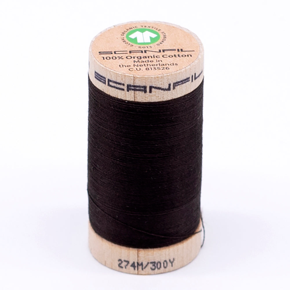 SCANFIL® 30wt Organic Pima Cotton Thread 300 yds - 4830 Licorice SCANFIL® 30wt Organic Pima Cotton Thread 300 yds - 4830 Licorice