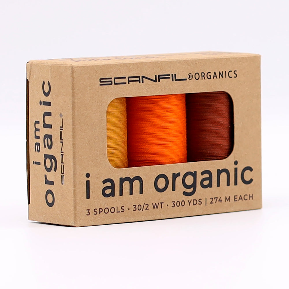SCANFIL® 30wt Organic Pima Cotton Thread Trio Set - 3ct 300yd Spools - Harvest Hues - Full - Image 5 of 5 SCANFIL® 30wt Organic Pima Cotton Thread Trio Set - 3ct 300yd Spools - Harvest Hues - Full - Image 5 of 5