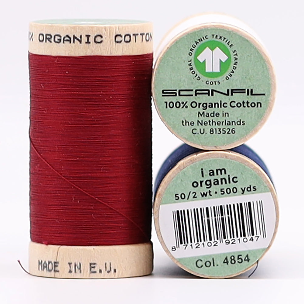 SCANFIL® 50wt Organic Pima Cotton Thread Trio Set - 3ct 500yd Spools - Patriotic - Full SCANFIL® 50wt Organic Pima Cotton Thread Trio Set - 3ct 500yd Spools - Patriotic - Full