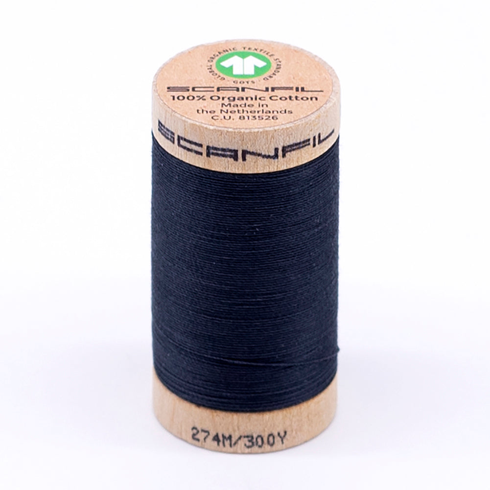 SCANFIL® 30wt Organic Pima Cotton Thread 300 yds - 4846 Midnight Navy SCANFIL® 30wt Organic Pima Cotton Thread 300 yds - 4846 Midnight Navy